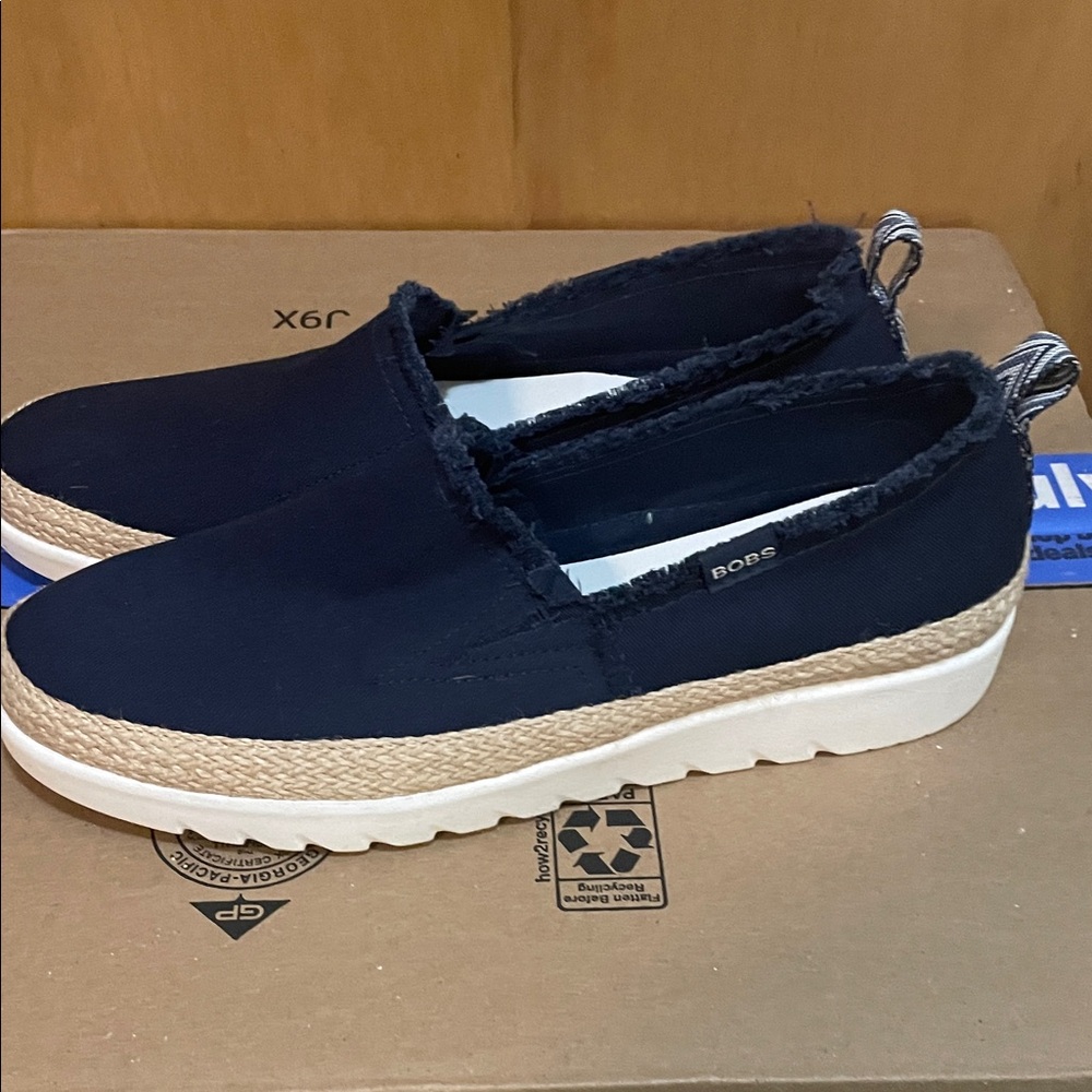Skechers BOBS Blue Slip-On Shoes *NEW*